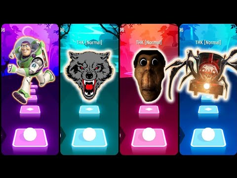 BUZZ LIGHT YEAR ❌ EVIL WOLF DE*TH ❌ OBUNGA ❌ CHOOCHOO CHARLES - Tiles Hop EDM Rush 🎶 🎶