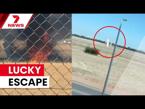 Student pilot escapes fiery plane crash in Adelaide | 7NEWS