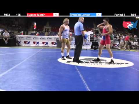 Fargo 2012 195 Round 3: Eugene Martin (South Dakota) vs. Brandon Larson (North Dakota)