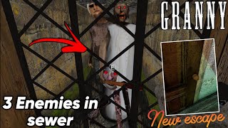 New Addition Escape with Granny Grandpa and Angelene spider inside sewer in Granny Update