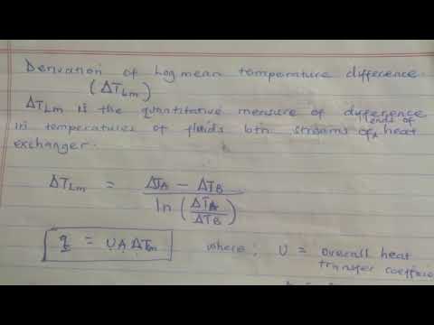 Log Mean Temperature derivation .