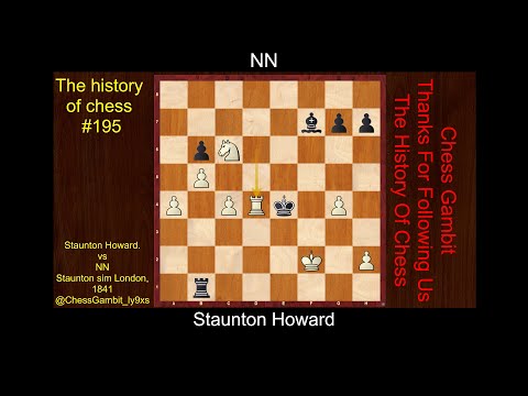 Staunton Howard vs NN  #The history of chess #195