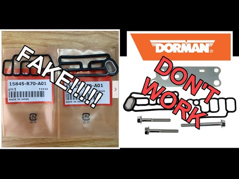 Honda Odyssey VVT Solenoid/Upper Spool Valve Replacement for oil leak by dipstick. TSB20-023