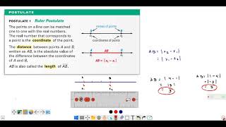 The Ruler Postulate and Segment Addition Postulate