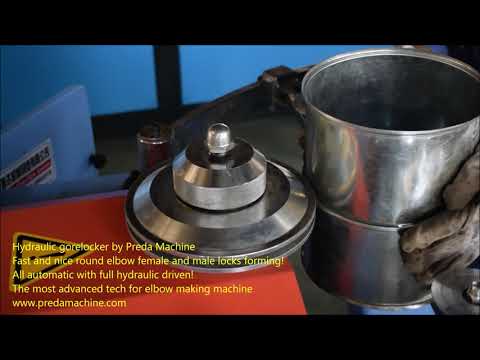Hydraulic gorelocker elbow making machine under testing for European market!