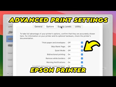 Epson Printer: How to Add Advanced Print Settings on Mac Computer
