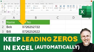 How to Keep Leading Zeros in Excel | Automatically Keep Zero In Front of Number