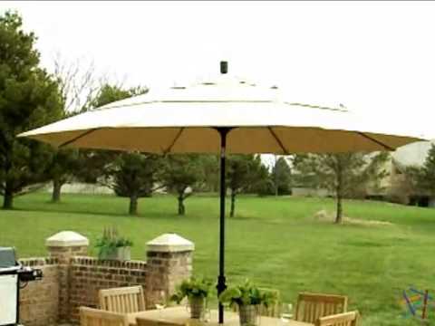 California Umbrella 11 ft  Wind Resistant Patio Umbrella - Product Review Video