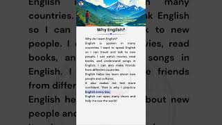 Why English? | English Reading and Speaking Practice | #easyenglish #englishforbeginners #english