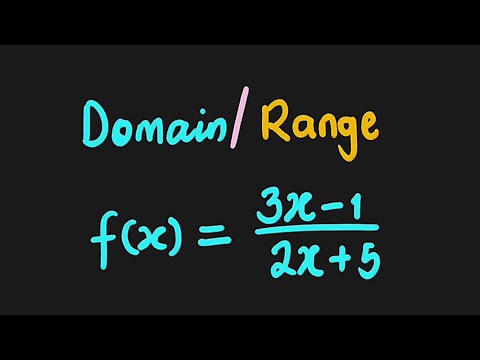 How to find Domain and Range of rational function