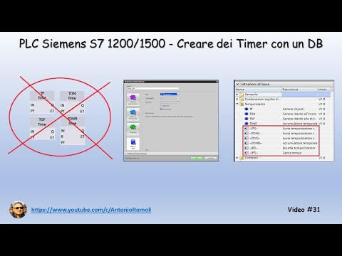 PLC Siemens S7 1200/1500 - Creare dei Timer utilizzando un DB (Video 31)