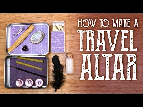 Portable Travel Altar, Creating Sacred Space, Elemental Mini Tin Altar, Witchcraft, Magical Crafting