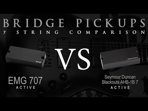 EMG 707 vs BLACKOUTS 7 - Seven String Active Bridge Pickup Guitar Tone Comparison / Review