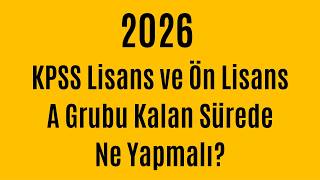 2026 Tayfa Son Dönem Çalışma Rehberi (A grubu, Lisans, Ön Lisans)
