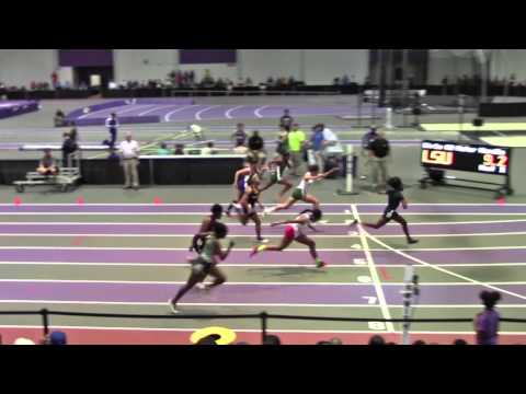 Ehret's Ebony Hills wins the Div. I 60 Meter Hurdles title