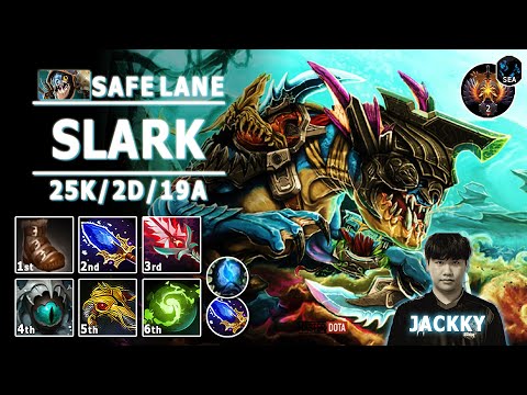 Slark Safe Lane Carry | 7.32d | JacKky Pos 1 Slark Play | Dota 2 Immortal Gameplay