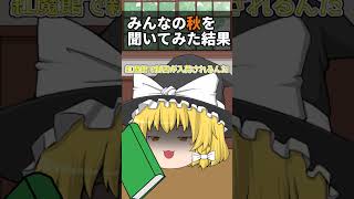 【ゆっくり茶番】みんなにどんな秋か聞いた結果 #shorts #東方project #霊夢
