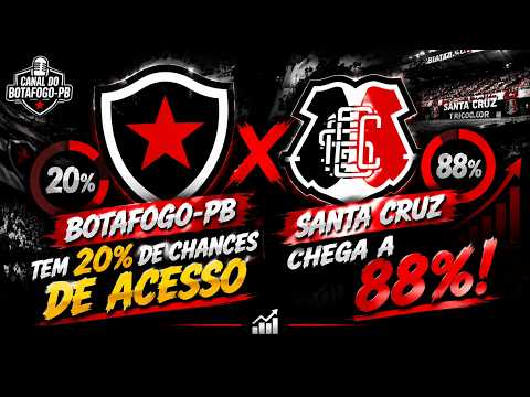 BOTAFOGO-PB TEM 20% DE CHANCES DE ACESSO ENQUANTO O SANTA CRUZ CHEGA A 88%!