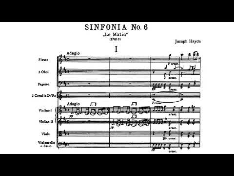 Symphony No.6 in D Major "Le Matin" Hob:I:6 By Joseph Haydn (with Score)
