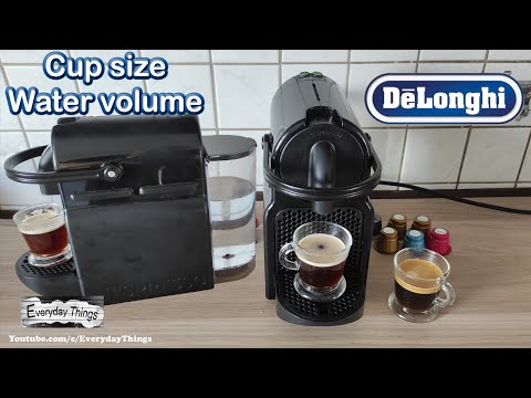 Nespresso Inissia how to program cup size/water volume