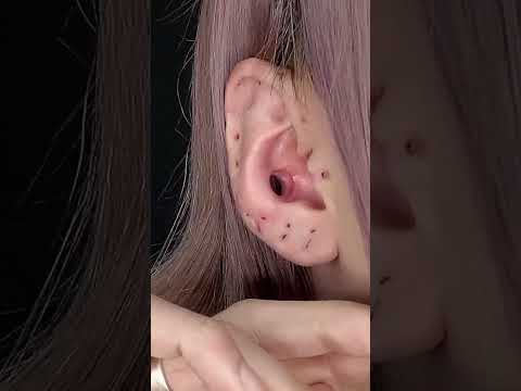 [Viewer discretion advised] How long does it take to remove about 50 piercings?! #shorts