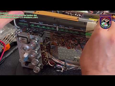 EA3HWU Ajuste IF 455 en Zenith D7000y verifico electrolíticos quitando tambor dial