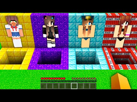 I found a GIRL TUNNEL in UNDERGROUND BASE in Minecraft ! What's INSIDE the NEW SECRET GIRL TUNNELS ?