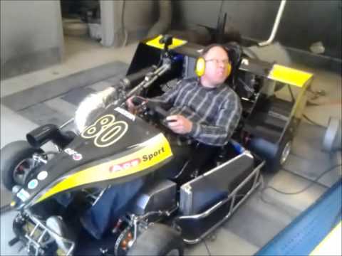 Testing 250cc superkart in chassis dynamometer (Dynocom)