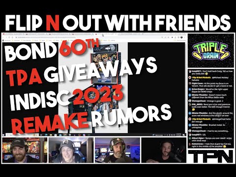 Flip N Out with Friends: James Bond 60th, INDISC, Pinball Rumors & The Pinball Awards Giveaways