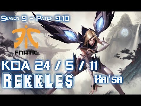 FNC Rekkles KAI'SA vs TWITCH ADC - Patch 9.10 EUW Ranked