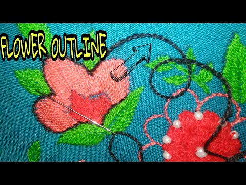 #3.How to make outline around the handmade flower// by urwa handmade crafts