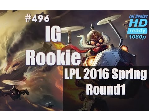 Rookie / I.G(Invictu Gaming) Mid Laner / LPL 2016 Spring Round 1 Montage #496