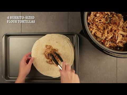 Slow Cooker Chicken Burritos Recipe Video