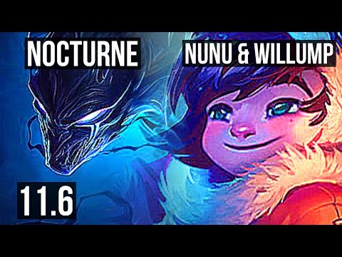 NOCTURNE vs NUNU & WILLUMP (JUNGLE) | 16/1/8, 6 solo kills, Legendary | BR Master | v11.6