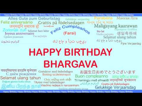 Bhargava   Languages Idiomas - Happy Birthday