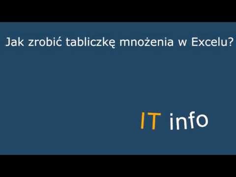 Excel - Jak zrobić tabliczkę mnożenia