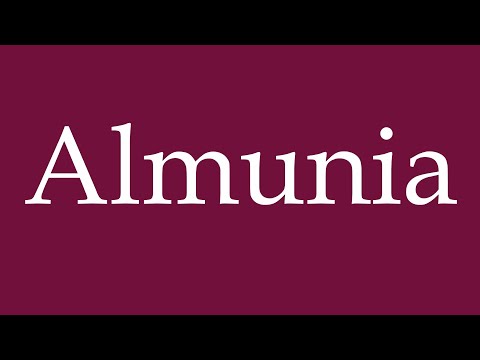 How to Pronounce ''Almunia'' Correctly in German