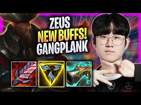 ZEUS TRIES GANGPLANK WITH NEW BUFFS! - T1 Zeus Plays Gangplank TOP vs Jax! | Season 2023