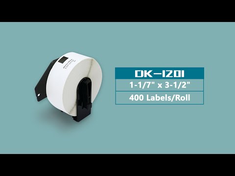 Brother DK-1201 Address Labels Size:1-1/7" x 3-1/2"(29mm x 90mm)