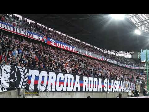 TORCIDA GLIWICE - pozdrowienia Górnika Zabrze w meczu z Piastem Gliwice 03.11.2019