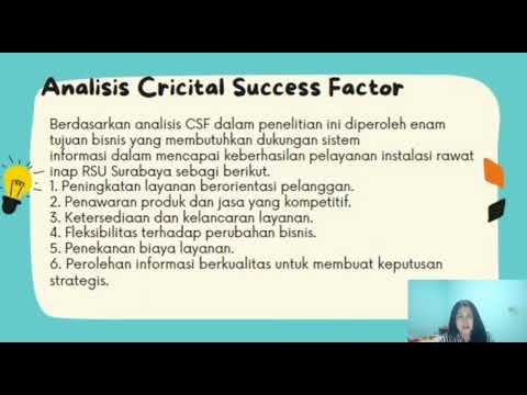 Pengukuran Tingkat Kematangan Sistem Informasi Berdasarkan Critical Success Factors