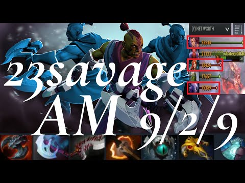 23savage Anti-Mage vs Faceless Void, Underlord, Windranger - god farming speed - dota2