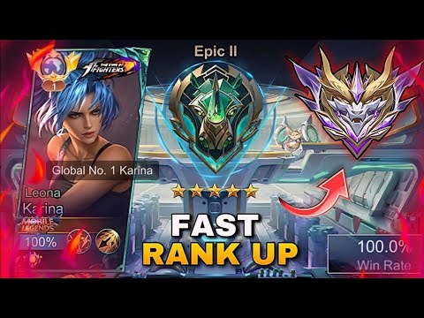RANK UP FAST WITH KARINA ONE SHOT BUILD 25+ KILLS | MOBILE LEGENDS