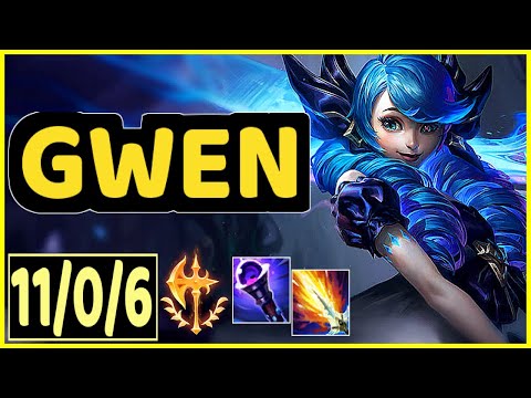 GWEN VS ELISE - 11/0/6 KDA JUNGLE GAMEPLAY MASTER I