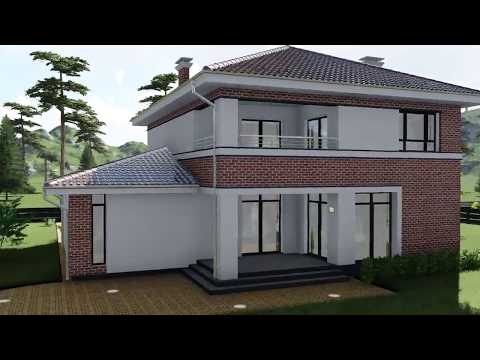 Проект 2-х этажного дома с гаражом 191,65 м2, Калининград