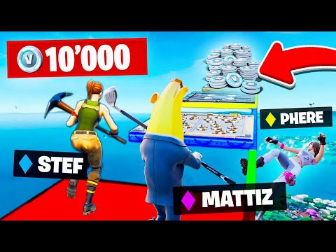 The Path to *10,000* V-BUCKS Against Two Players on One Console!! Fortnite ITA