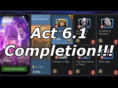 Finally doing Act 6.1 Completion!!! Live Stream Marvel Contest of Champions!