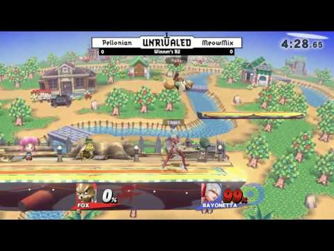 Unrivaled 4 WiiU - Pellonian (Fox) vs Meowmix (Bayonetta) - Winners R3 (Game 1)
