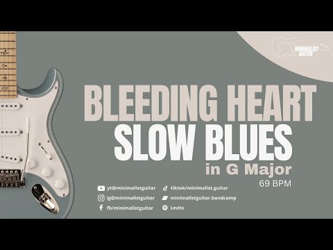Bleeding Heart Slow Blues in G Major l Guitar Backing Track