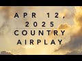 Billboard Top 60 Country Airplay Apr 12 2025